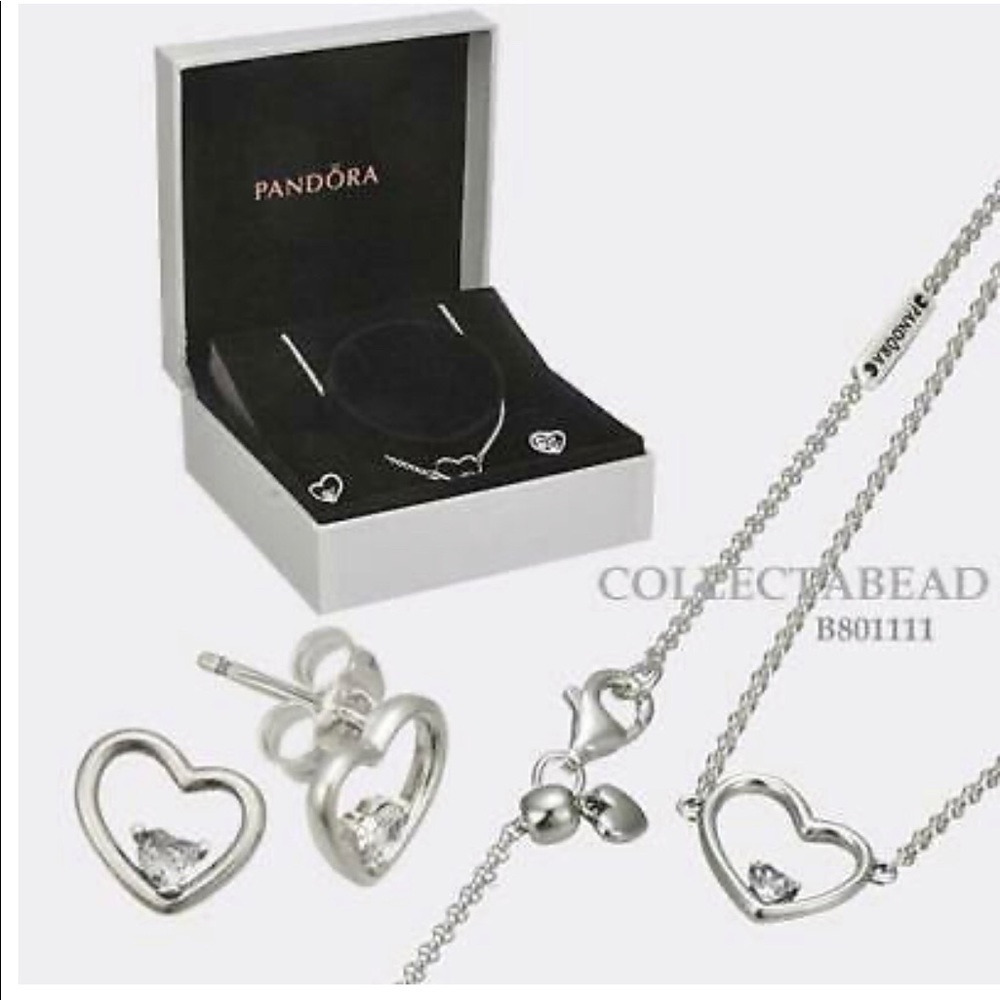 Pandora shape of my heart gift set-Sterling silver